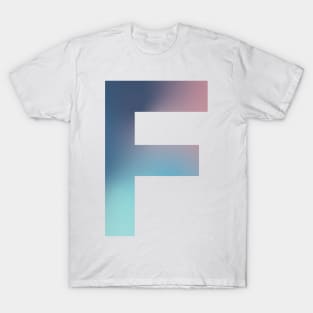 Gradient Letter F Initial Alphabet T-Shirt